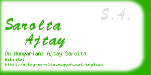 sarolta ajtay business card